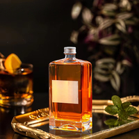 Bouteille de vin en verre épais de qualité supérieure, personnalisée et professionnelle, 375 ml avec couvercle pour spiritueux et mini-boissons