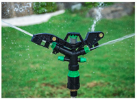 Buse à bras oscillant en plastique pivotant à 360 ° pour tuyau d'eau pour l'irrigation et le jardinage