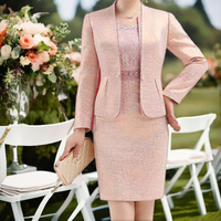 Nouvelles robes de mère de la mariée en deux pièces avec veste, dentelle et perles, robe de cérémonie de haute qualité pour la mère du marié 2021