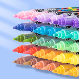 Marcadores de Pintura Acrílica Guangna de 168 Colores, <span class=keywords><strong>Punta</strong></span> Doble, Pincel y <span class=keywords><strong>Punta</strong></span> <span class=keywords><strong>Fina</strong></span>, <span class=keywords><strong>Tinta</strong></span> Líquida Directa para Roca, Madera, Lienzo, Vidrio, Cerámica - Product Image 5