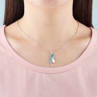 Collier pendentif serpent du zodiaque animal créatif chaîne de clavicule opale en forme de serpent en argent sterling 925 pour cadeaux d'anniversaire