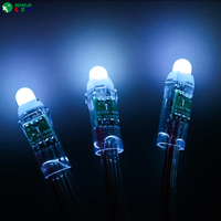 Lampu LED Pixel Warna-Warni SHIJI Outdoor Addressable 12mm 5v/12V untuk Natal, Sumber Cahaya Titik LED