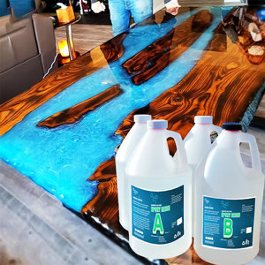 <span class=keywords><strong>Kit</strong></span> de résine époxy résistante aux <span class=keywords><strong>UV</strong></span> et sans danger pour les aliments, gallon, pour l'art, l'artisanat, le travail du bois, le moulage de tables de rivière, les adhésifs et les produits d'étanchéité - Product Image 1