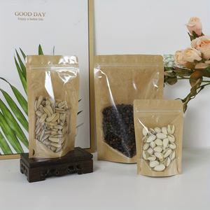 Bolsa de Papel Kraft Biodegradable de Alta Calidad con Cierre, Transparente por un Lado, para Alimentos, Personalizable con Logotipo - Product Image 6