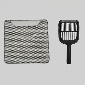 Große Quadratische Katzentoilette aus PP und Edelstahl, 20L, Leicht zu Reinigen, Geräumig, Lebensmittelecht, mit Schaufel und Matte, Individuelle Farbe, Großhandel MOQ 2000 - Product Image 6
