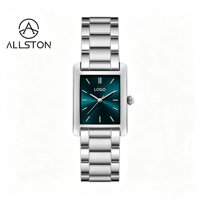 Montre carrée de luxe en alliage à bracelet en acier inoxydable pour femme, mouvement à quartz japonais, légère et vintage, vente en gros à prix réduit