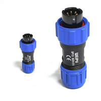 Connecteur Circulaire IP68 SP21, Prise Étanche en Plastique, Adaptateur à Contact Cuivre Mâle et Femelle à 3, 4, 5, 7, 9 Broches Filetées