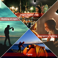 Lampe de camping LED portable à télécommande, lampe de secours pour l'extérieur, lampe suspendue pour tente, lampe de nuit, chargeur de téléphone, équipement de randonnée, lanterne de camping