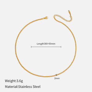 18 Karat vergoldete Edelstahl Halskette Chunky Cuban Chain Wasserdichter Hip Hop Dicker schwerer NK Schmuck für Frauen Männer - Product Image 6