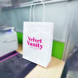Custom Big Size Eco-friendly Personalized Luxury Gift Shopping Kraft Brown <b>Paper</b> <b>Packaging</b> Bag with Your Own logo - Product Image 3