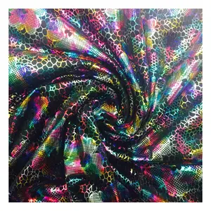 Fashion Stretch Swimwear Cloth Mermaid Laser Fish Scale Bronzing Spandex Fabric