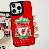Coque de téléphone antichoc en silicone 3D avec logo de club de football pour iPhone 17 16 15 14 13 12 11 Pro Max, motif logo d'équipe de football en relief