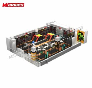 <span class=keywords><strong>Trampoline</strong></span> d'intérieur de taille personnalisée pour parcs d'attractions Équipement d'aire de jeux commerciale Trampolines à l'élastique pour enfants et adultes - Product Image 4