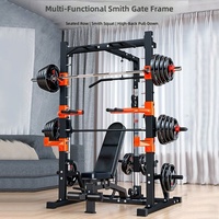 Smith Machine Home Gym – Équipement multifonctionnel de musculation, cage de puissance combinée avec rack pour squats et développé couché