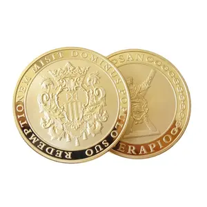 Fabrication Challenge Coin Plaqué Or 24K Pièce Commémorative Personnalisée Métal Souvenir Cadeau Challenge Coins