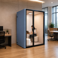 Cabine de bureau acoustique modulaire insonorisée pour réunions et travail en intimité