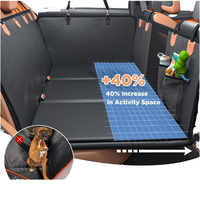 Housse de siège de voiture Joysing en cuir polyuréthane pour chien, fond dur étanche avec fenêtre en maille, extension de siège arrière pour hamac pour animaux de compagnie