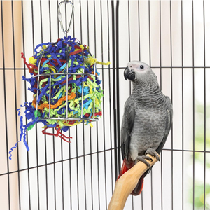 Stainless Steel Bird Foraging Chewing <strong>Parrot</strong> Cage for Macaw African <strong>Grey</strong> Cockatoo Cockatiel Hanging Shredded Paper Foraging <strong>Toy</strong> - Product Image 5
