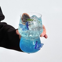 INS Butterfly Dudu Glass Summer Water Cup, Exquisite Home Cup, Wijnglas, Fruittheekopje