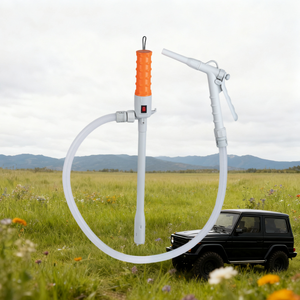 Pompe de transfert de carburant portable à piles, pompe à siphon électrique pour le transfert d'essence, de diesel, d'eau et de liquides avec buse - Product Image 3
