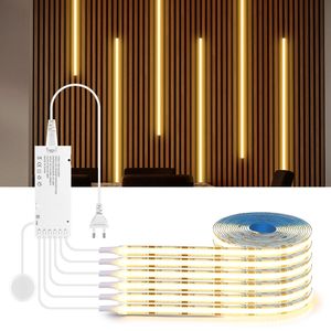 Panneau acoustique <span class=keywords><strong>LED</strong></span>, bande lumineuse COB décorative, tactile, à intensité variable, lampe murale de fond, éclairage de présentoir, sous l'<span class=keywords><strong>armoire</strong></span>, lampe de nuit pour chambre à coucher - Product Image 1
