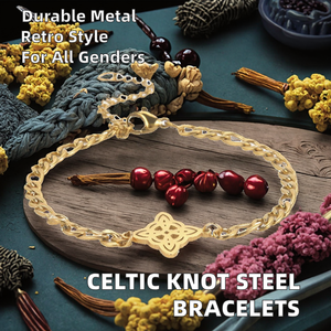 Vintage <strong>Love</strong> Witch Knot Chain Irish <strong>Celtic</strong> Knot Charms Bracelets Stainless Steel Fashion <strong>Jewelry</strong> for Women and Men Gifts - Product Image 3