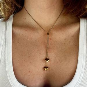 Collar de Cadena con Borlas de Circonio en Oro Sólido de 18k y Acero Inoxidable Plateado, Moderno y Resistente a la Decoloración, para Mujer - Product Image 2