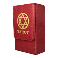 Boîte à cartes de tarot intérieure MIO Organisateur en cuir PU avec fermeture magnétique pour jouer au poker et aux échecs-Sac et porte-cartes