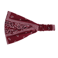 Ikat Rambut Kasual Elastis SASA Motif Bunga Mete Bahan Spandex/Polyester Buatan Tangan Unisex 6 Pilihan Warna untuk Penggunaan Sehari-hari Buatan Cina
