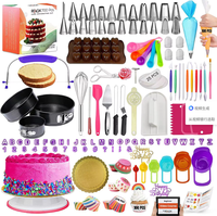 Kit de décoration de gâteaux de 700/860 pièces avec plateau tournant, plateau de cuisson, outils de pâtisserie et moule à gâteau