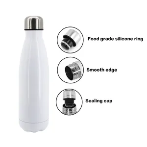 Bouteilles d'eau sportives en acier inoxydable à double paroi isolées, forme cola, avec logo personnalisé, 500 ml et 1000 ml, pour le camping - Product Image 4