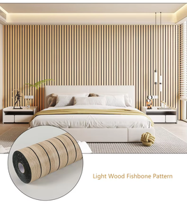 MOI Carta da Parati 3D Autoadesiva in PVC Effetto Legno, <span class=keywords><strong>Adesivo</strong></span> <span class=keywords><strong>Murale</strong></span> Resistente all'Umidità per Decorazione di Palestre e Hotel - Product Image 3