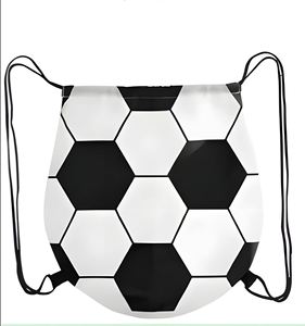 Football Eco-Friendly Polyester Folding Drawstring <b>Bag</b> Shoe Storage <b>Large</b> Capacity Party-Themed Double-Shoulder Sports Pouch - Product Image 3
