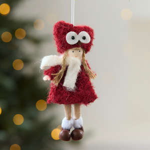 Colgante de muñeco de Ángel de Navidad hecho a mano, adornos colgantes de árbol de Navidad de Cauchy, decoraciones navideñas Ins - Product Image 2