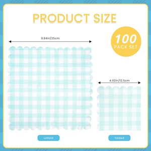 Serviettes jetables à motif écossais classique, 2 plis, style sac en papier élégant pour restaurants, bars à cocktails, repas - Product Image 2