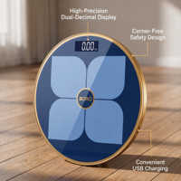 Nouvelle balance électronique intelligente de précision, petite, rechargeable, alimentée par USB, pour usage domestique, mesure intelligente de la graisse corporelle, 180 kg