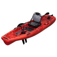 Kayak modulaire 10 pieds, facile à transporter, avec propulsion à pédales ou électrique, en LLDPE, monoplace, kayak de pêche modulaire à pédales, type sit-on-top