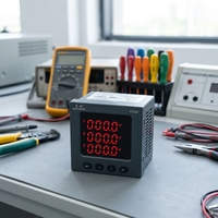 EASTSONG ES96Z Medidor de Panel Trifásico de 96mm Clase 0.5S kWh Armónico Demanda Máxima Factor de Potencia Activo Reactivo RS485 Modbus IP65