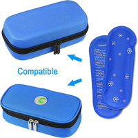 Étui de voyage pour stylo à insuline Badu avec logo personnalisé, couleur au choix, réutilisable, non toxique, en tissu nylon et gel, pour le transport de stylos à insuline pour diabétiques