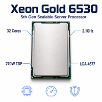 Processeur de serveur Gold 6530, 32 cœurs, 64 threads, 2,1 GHz, 4,0 GHz Turbo, 160 Mo, 270 W TDP, LGA4677, pour centre de données
