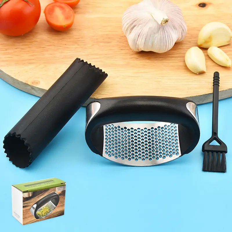 Multifunction Stainless Steel Garlic Press Crusher Rocker with Ergonomic Handle