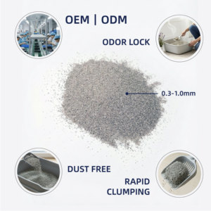 Litière pour chat en bentonite concassée, écologique, hautement absorbante, anti-odeurs, à forte agglomération, faible poussière, 5 kg, best-seller d'usine - Product Image 2