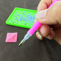 Kit complet d'outils pour l'art du diamant 5D avec stylo de perçage à pointe en cuivre métallique et plateaux de colle adhésive – Vente en gros directe usine