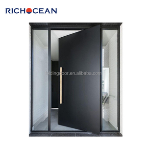 Porte anti-souffle en fonte d'aluminium italienne Porte de sécurité extrême extérieure avec verre Conceptions modernes de porte principale à l'épreuve des balles - Product Image 5