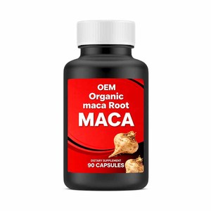 Capsules de racine de maca biologique OEM, 90 unités, complément alimentaire, gestion de l'énergie - Product Image 1
