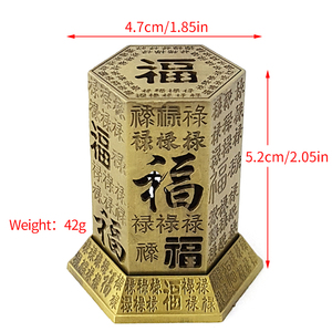 Quemador de incienso antiguo Hexagonal Momafu Heart <span class=keywords><strong>Sutra</strong></span> Soporte de incienso creativo Zen Aromaterapia Budista Incensario - Product Image 6