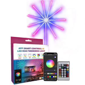Bluetooth APP Controlled RGBIC Firework Light Smart Digital Rotating LED Firework <b>String</b> Light For Christmas Holiday Party - Product Image 1