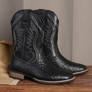 Botas Vaqueras Tácticas Personalizadas al por Mayor 882, Botas Occidentales con Cremallera Lateral para Hombre, Botas Chelsea Impermeables para Hombre - Product Image 2