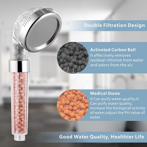 Hand <b>Shower</b> Rainfall Handheld <b>Shower</b> Head with Ionic Filter Stone <b>System</b> for Bathroom Faucet Accessories - Product Image 5