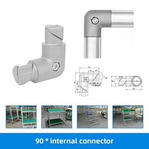 Phụ kiện đường ống kim loại, khớp khuỷu tay 90 độ tròn hai chiều, khớp nối ống nhôm, đầu nối hồ sơ Ống nạc - Product Image 5